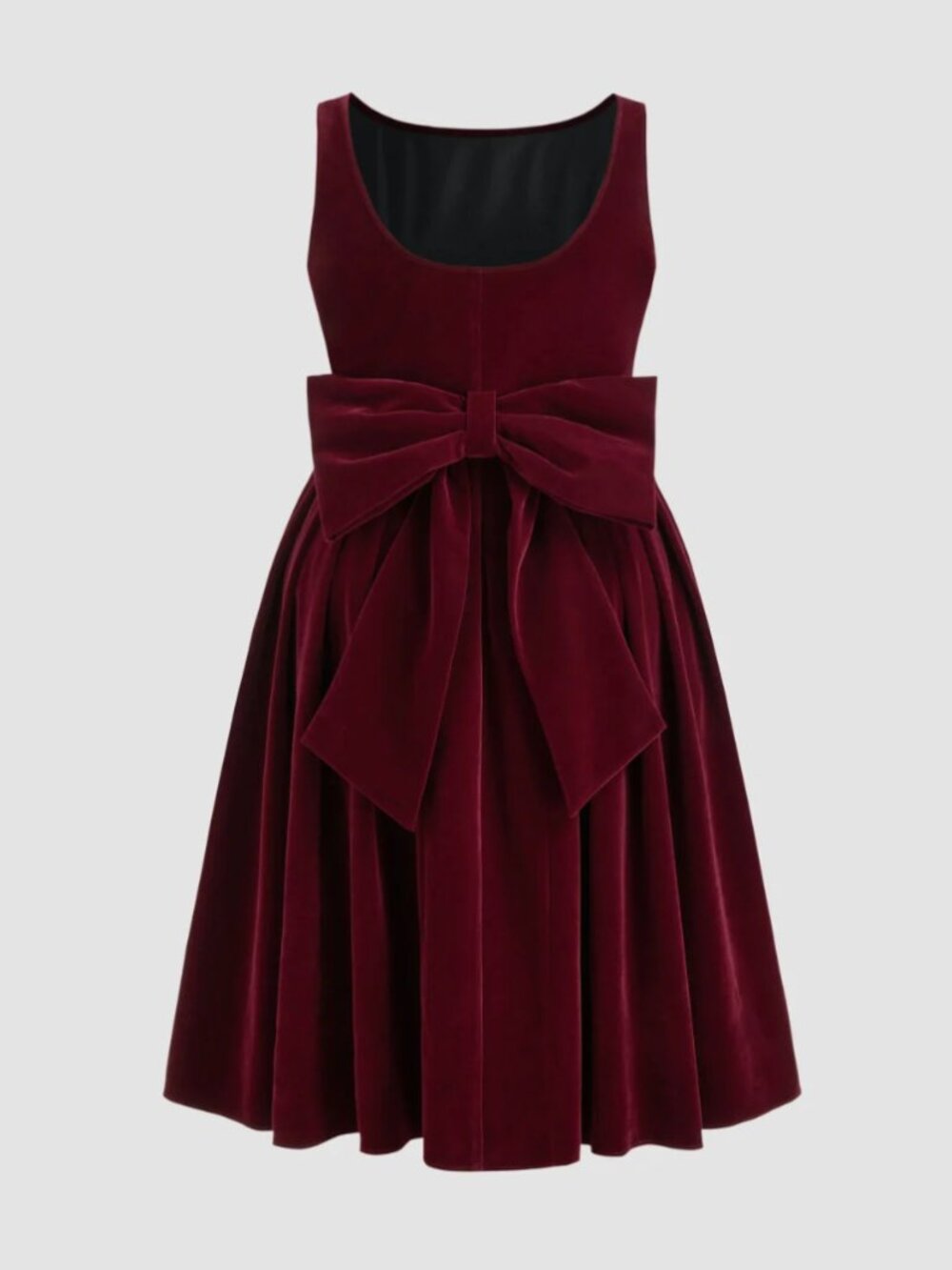 NWT Cider Velvet Dress with Bow in Back - Party Dress, Wine / Maroon /Burgundy